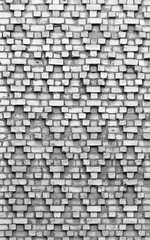 Brickwork pattern. Old black and white wall as background