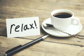 relax  concept with coffee
