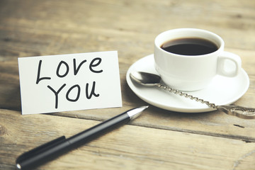 coffee and love you message