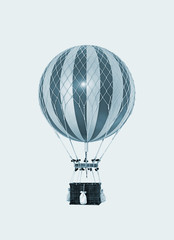 Naklejka premium Old fashioned helium balloon 