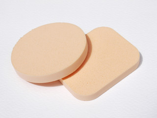 stack of face powder sponge