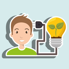 people and electricity isolated icon design, vector illustration  graphic 