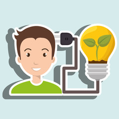 people and electricity isolated icon design, vector illustration  graphic 