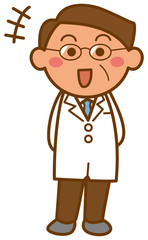 医者のイメージイラスト（笑う）
