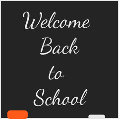 Back to School Chalkboard Background, Vector Illustration