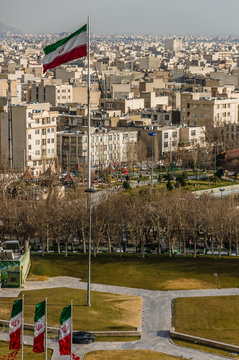 Tehran skyline of the city