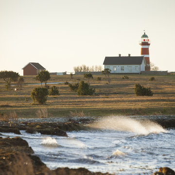 Sweden, Gotland, View of Nar Lighthouse