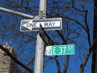 New York City 37th Street Sign