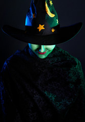 Wicked witch at Halloween