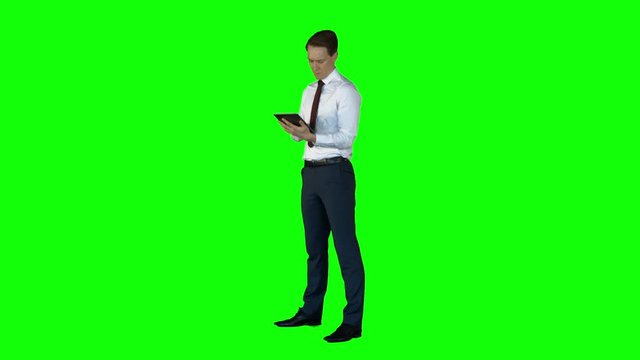Businessman using tablet computer 