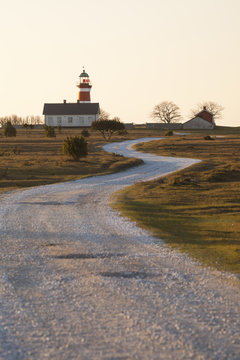 Sweden, Gotland, View of Nar Lighthouse