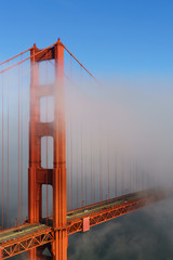 Low fog at Golden Gate Bridge, San Francisco