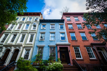 Obraz premium Apartment buildings in Chelsea, Manhattan, New York.