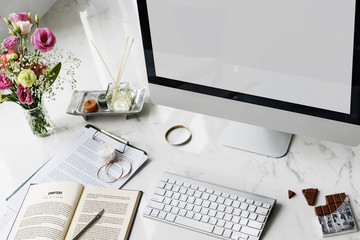 Woman Workspace Style Vintage Interior Concept