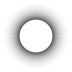 Round banner of pixels
