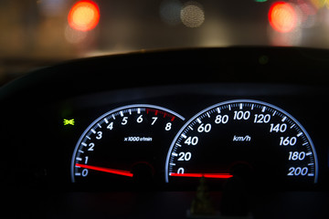 detail of car dashboard auto