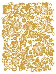 Folk Khokhloma. Ornament in style of Russian national tradition