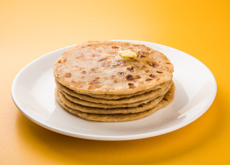 Puran poli is important sweet menu in holi festival in india, indian dessert, puran roti, indian...