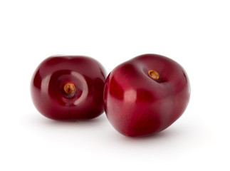 Sweet cherry berries isolated on white background cutout