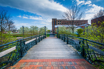 Bridge over Carroll Creek, in Frederick, Maryland.