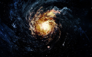 Incredibly beautiful spiral galaxy somewhere in deep space. Elements furnished by NASA