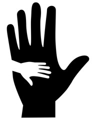 Obraz premium Baby and Mother Hands