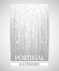Banner, flyer or invitation to a party on the occasion of the victory of Portugal.