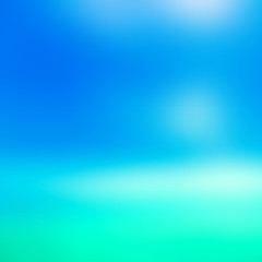 Abstract Blurry Sunny day sea paradise background - Blue sea and