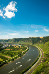 Fototapeta na wymiar Great view of the river Mosel in Germany