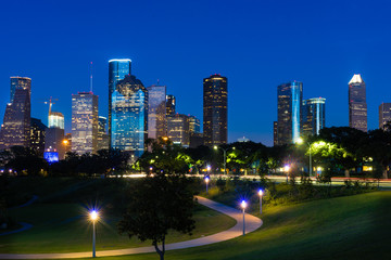 A view of downtown Houston USA at night © sivo