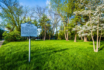 Clover Hill sign in Guilford, Baltimore, Maryland.