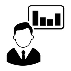 User icon with Business Report