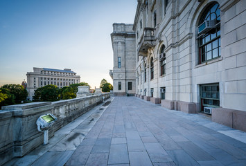 Naklejka premium Exterior of the Rhode Island State House, in Providence, Rhode I