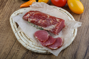 Dry cured pork fillet