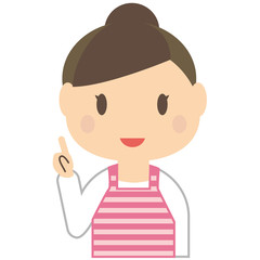 かわいい主婦　エプロン　保育士