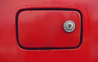 Old fuel tank cover of old car