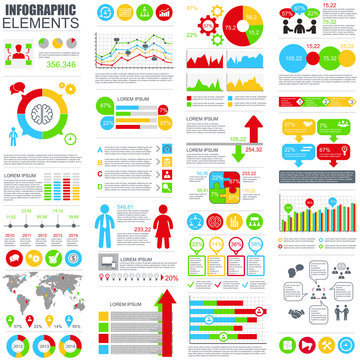 Set of infographic vector design template