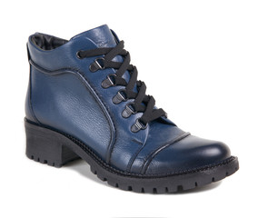 all-weather blue shoes isolated on a white background