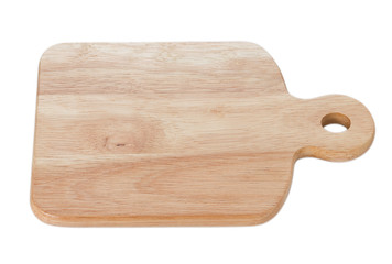 wooden plate isolated on white background