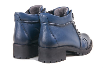 all-weather blue shoes isolated on a white background