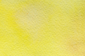 Lemon, pear yellow hand drawn abstract watercolor background. Sp