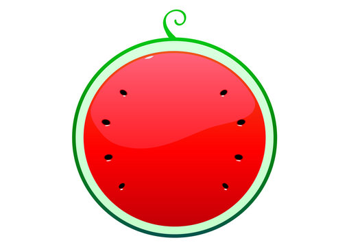 watermelon delicious juicy bright cartoon
