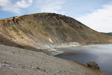 Fototapeta na wymiar Kunasir Kurils islands Rocks Russia
