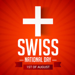 Fototapeta premium Swiss National Day.