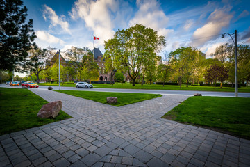 Intersecting walkways at the University of Toronto, in Toronto,