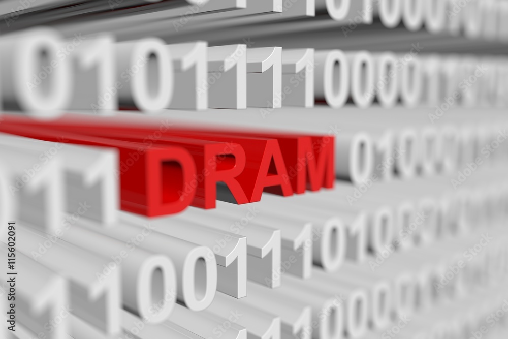 Aufkleber dram as a binary code with blurred background 3d illustration