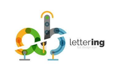 Linear business logo letter