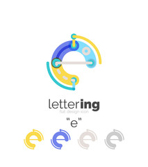 Linear business logo letter
