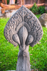 Bas relief carvings in cambodian temple