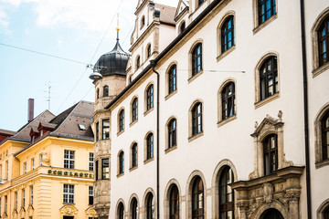 MUNICH, GERMANY-June 4: Street view of Tourists on foot Street i